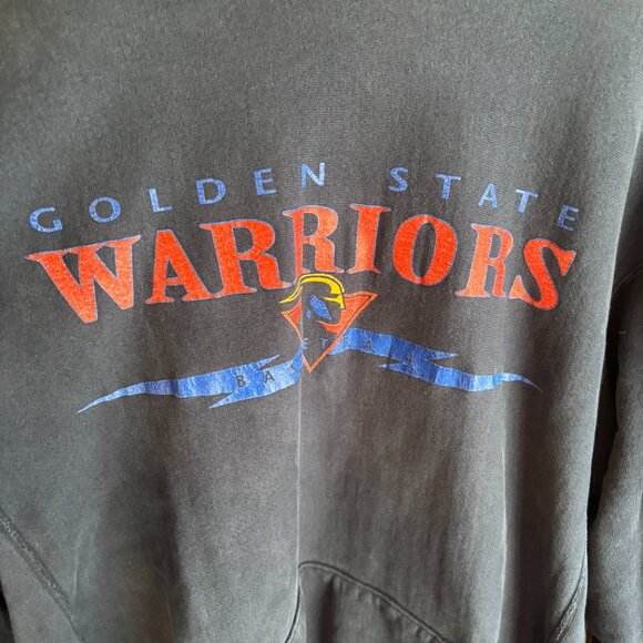 Champion Men's Vintage Golden State Warriors Navy hoodie SZ: XL - Picture 4 of 16